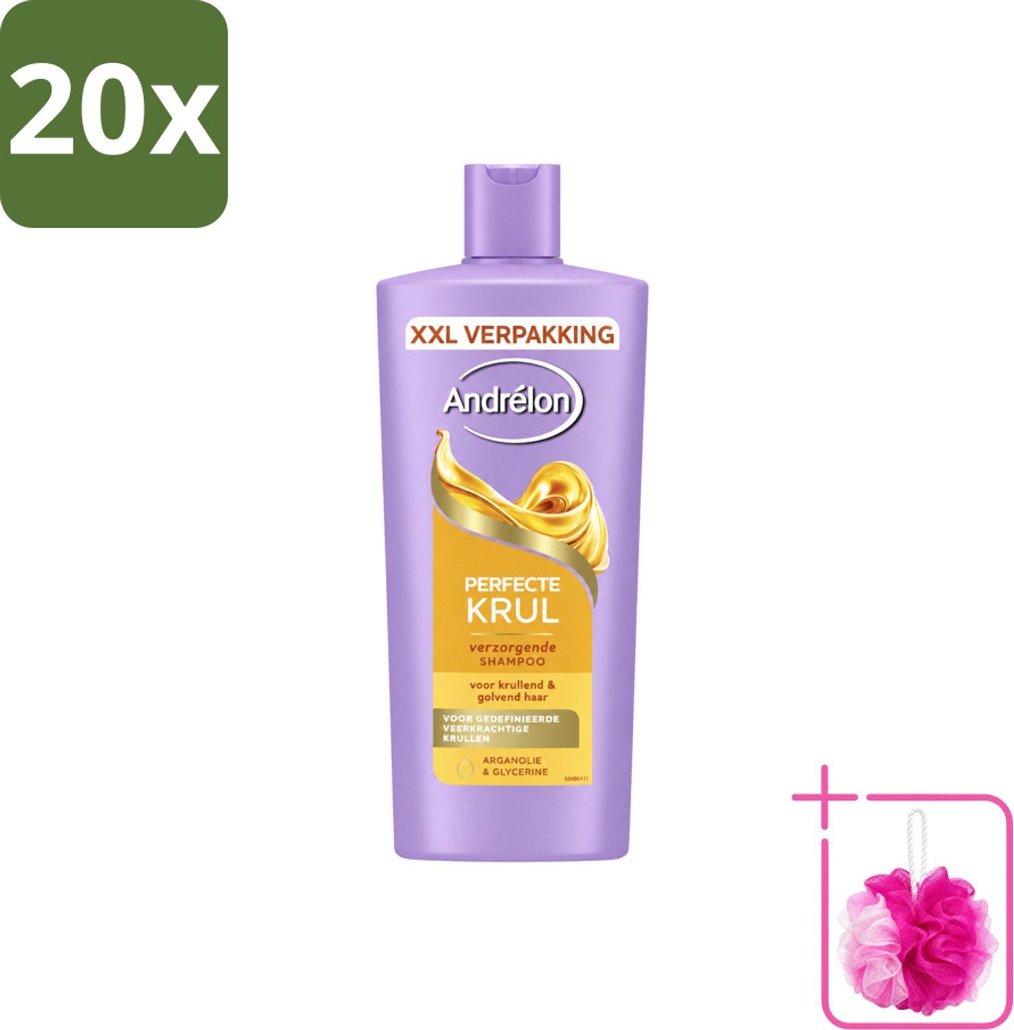 20 x Andrélon – Shampoo – Perfecte Krul – 685 ml - Bulkverpakking - Douchegel - Douchemop - Huidverzorging