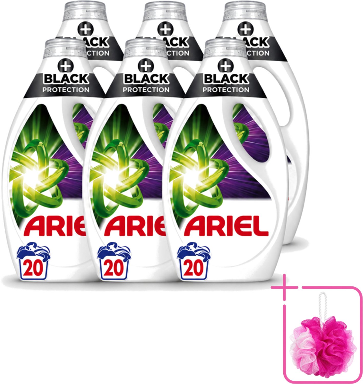 6 x Ariel – +Revita Black – Vloeibaar Wasmiddel – 900 ml - Bulkverpakking - Donkere kleuren beschermen - Douchemop - Kleurbescherming