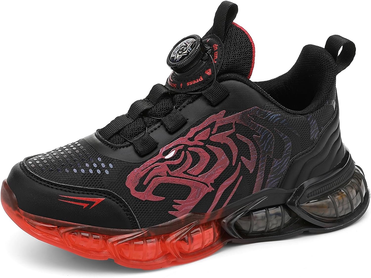 Loopschoenen voor jongens, coole sportschoenen, tijgermotief, gymschoenen, comfortabel, licht, joggingschoenen, maat 28-39
