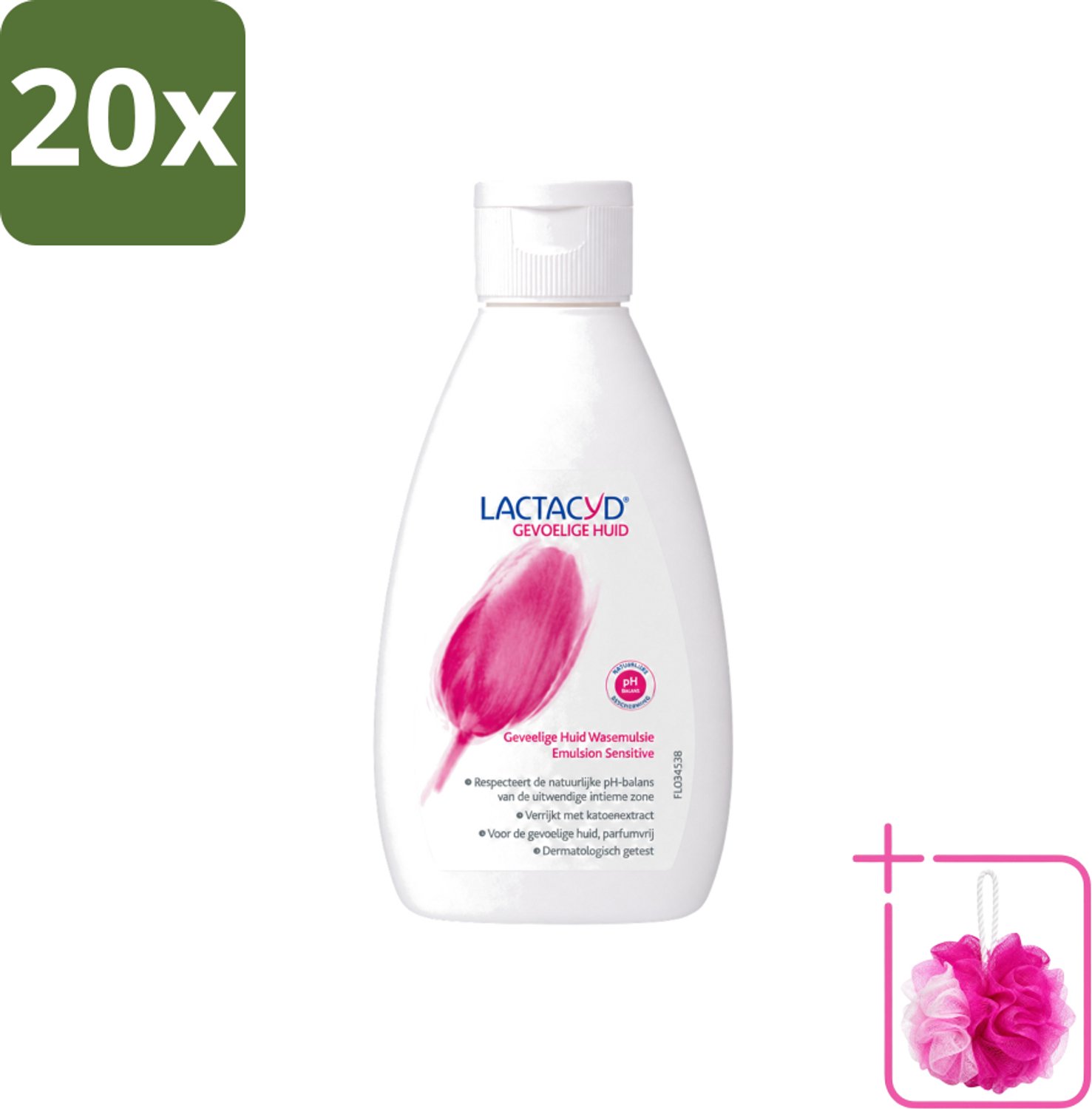 20 x Lactacyd – Sensitive – Extra Mild – 200 ml - Bulkverpakking - Gevoelige huid verzorging - Douchemop - Intieme wasemulsie