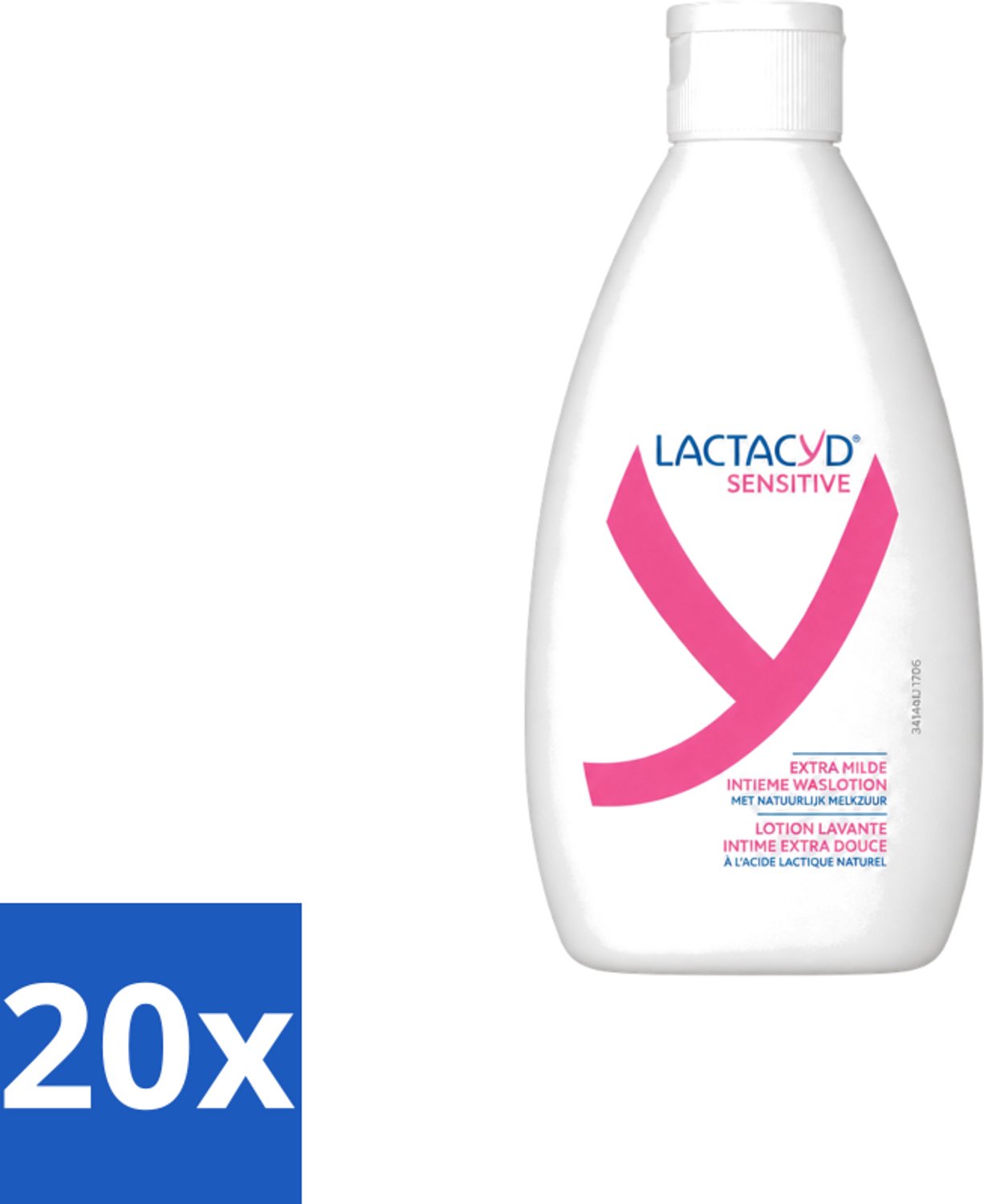 20 x Lactacyd Sensitive - Intieme Waslotion - Extra Gevoelig - Met Natuurlijk Melkzuur - 300 ml - Voordeelverpakking - 20 stuks