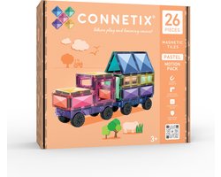 CONNETIX - Magnetisch Tegels - Pastel Bewegingspakket - 26 Stuks - Magnetisch Speelgoed