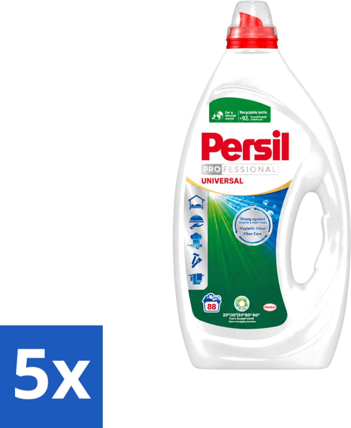 5 x Persil Professional - Universal - Vloeibaar Wasmiddel - Witte en Gekleurde Was - 88 Wasbeurten - Voordeelverpakking - 5 stuks
