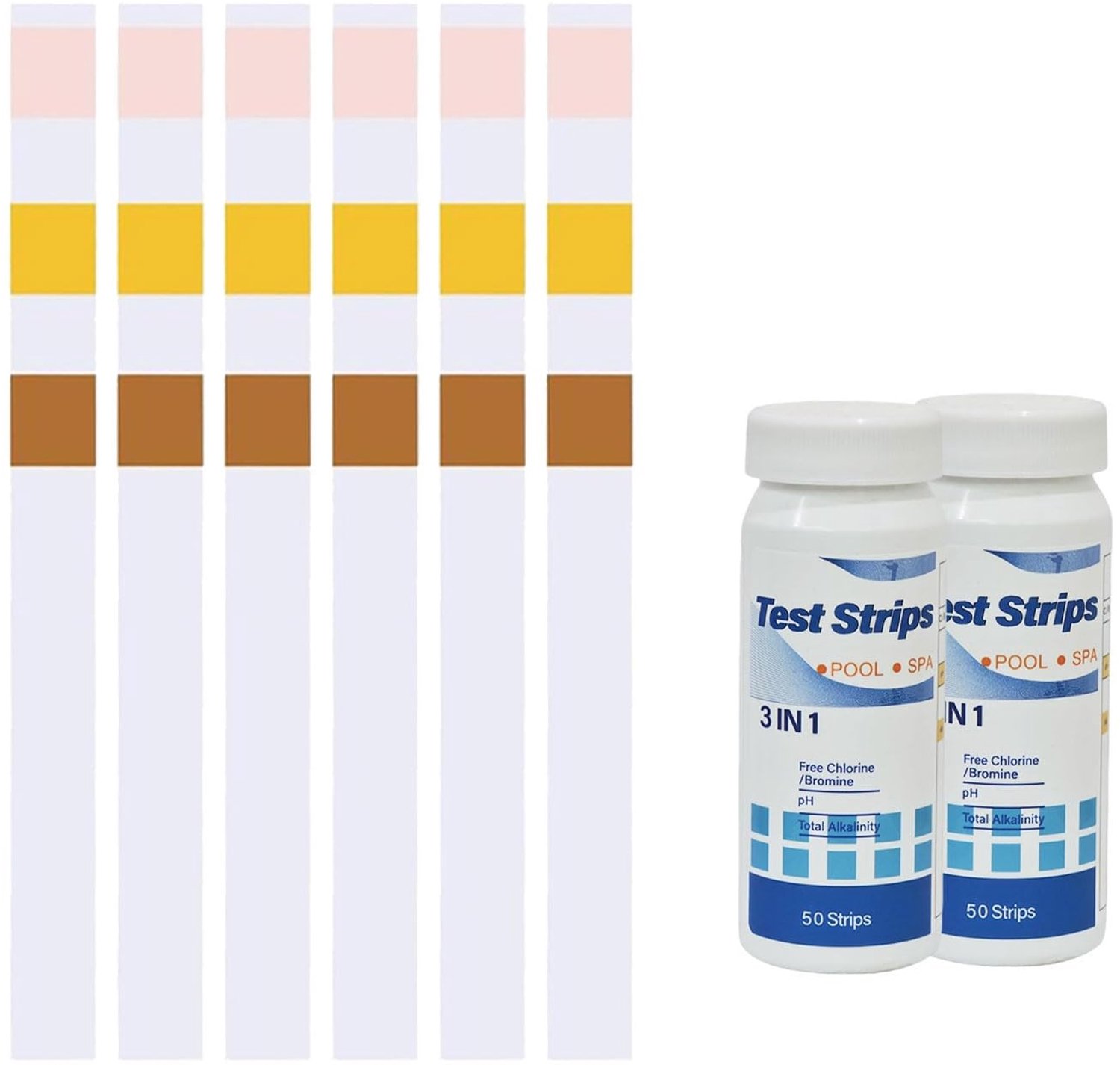Teststrips voor zwembad, 100 stuks, ideaal voor pH- en chloormeting, waterkwaliteit controleren