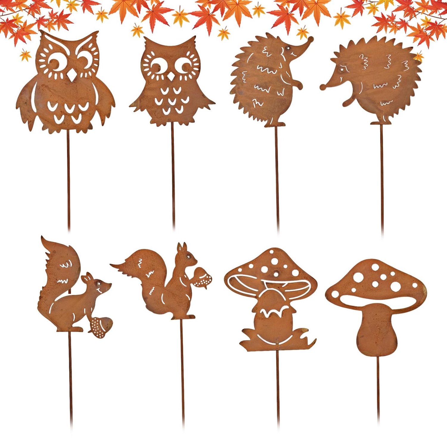 Decoratieve Tuinpen Set van 8 voor Herfst