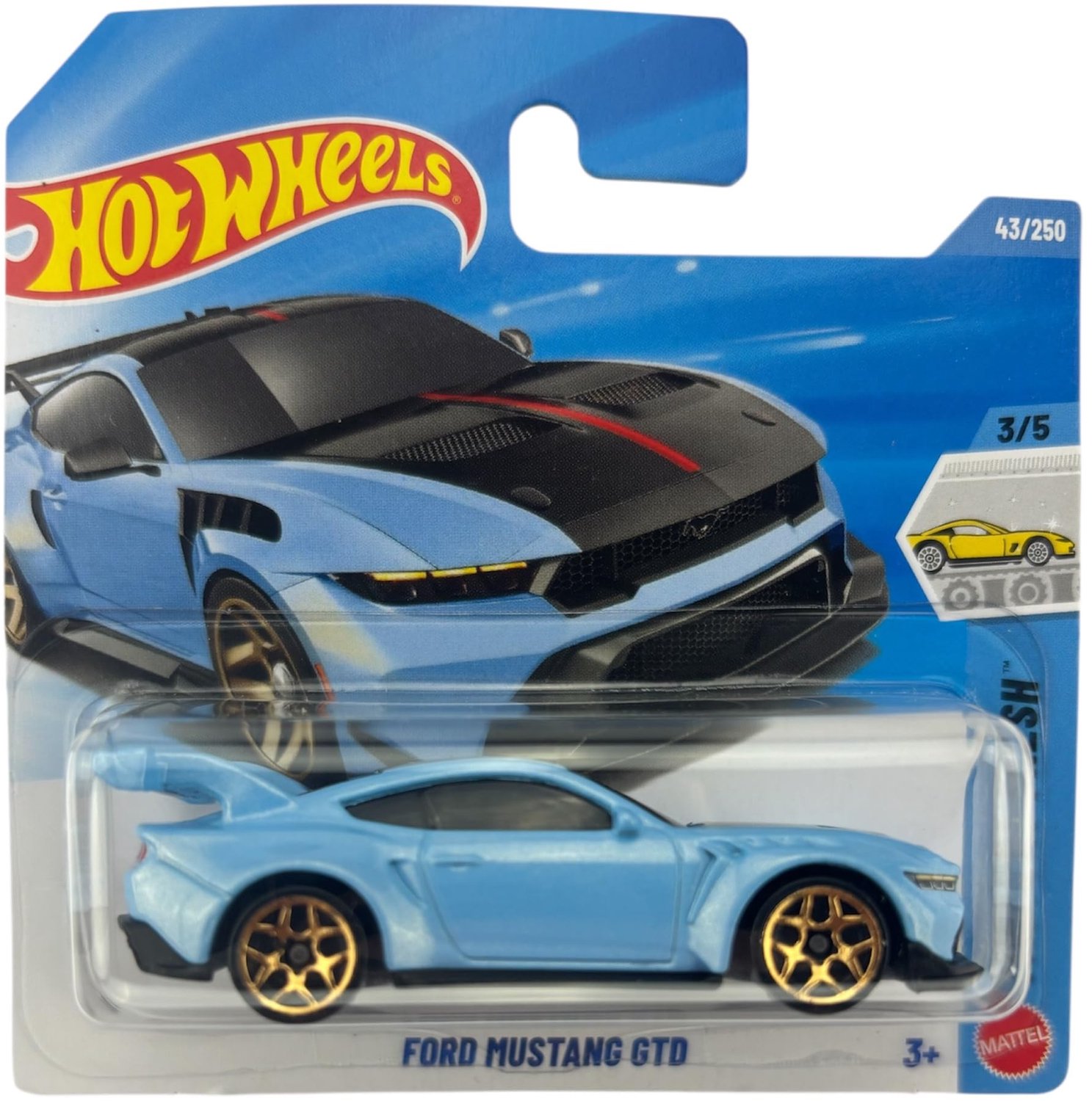 Ford Mustang GTD Modelauto 1:64 Lichtblauw Metallic