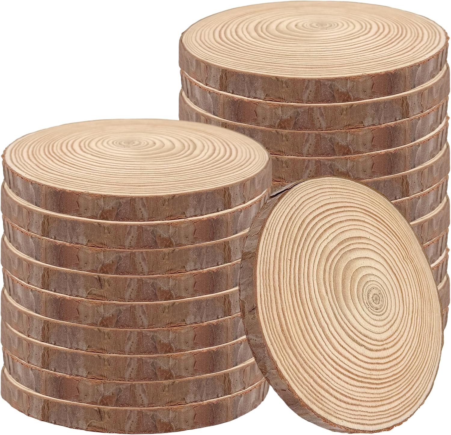 20 stuks houten schijven 12-14 cm, 10 mm dikke boomschijven, rond