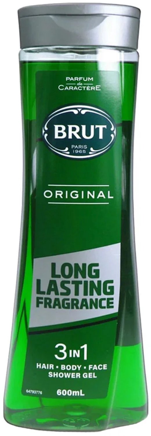 Brut Shower Gel 600ml - 3in1 - Haar - Lichaam - Gezicht - 600ml