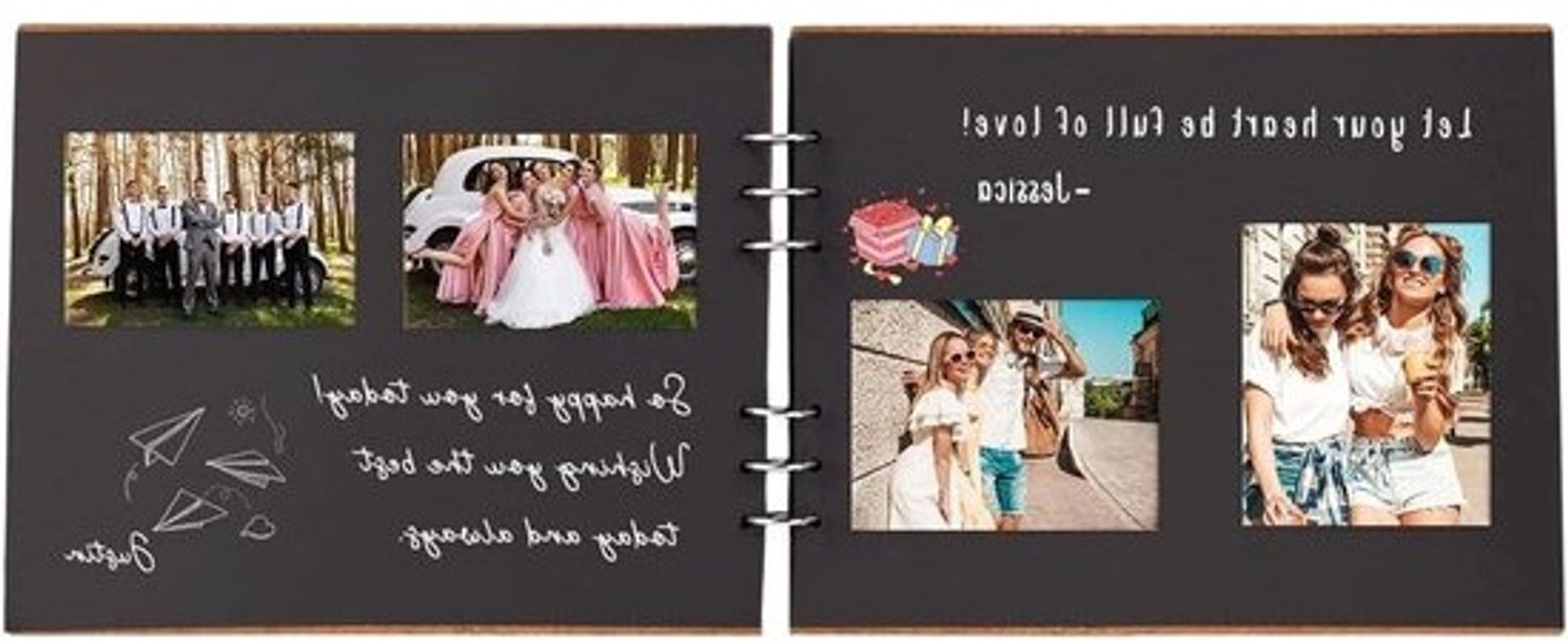 Gastenboek Bruiloft - Houten Boek - Herinneringen Vastleggen - Duurzaam Ontwerp - 27 x 19 cm - Bruin