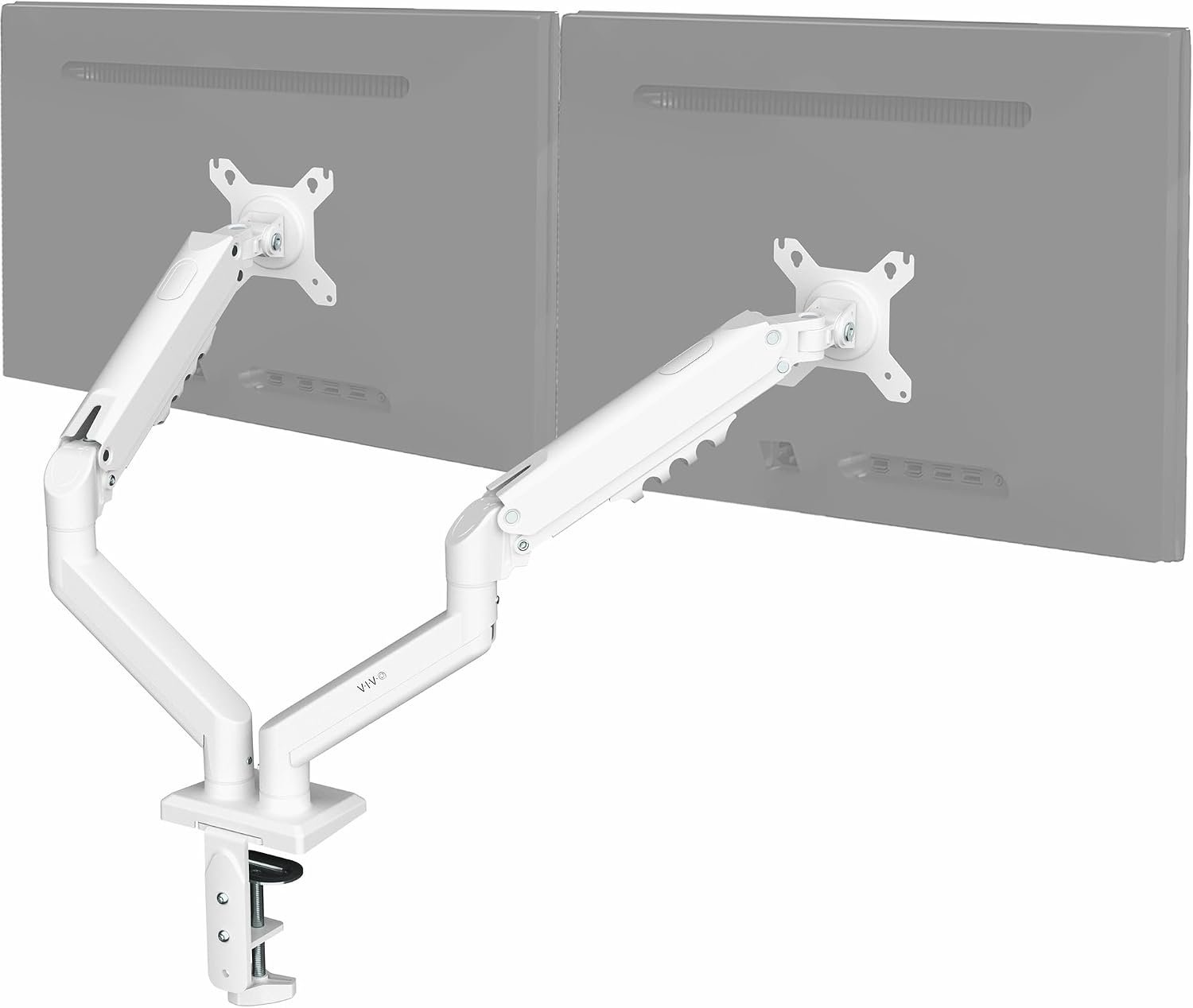 VIVO Dubbele Monitor Arm - Wit - 17-27 Inch - Gasveer
