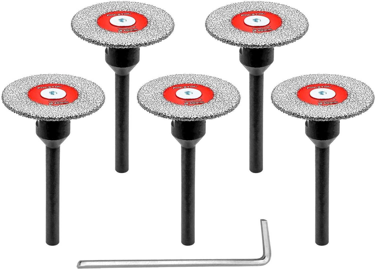 Set van 5 Mini Diamantschijven voor Porselein
