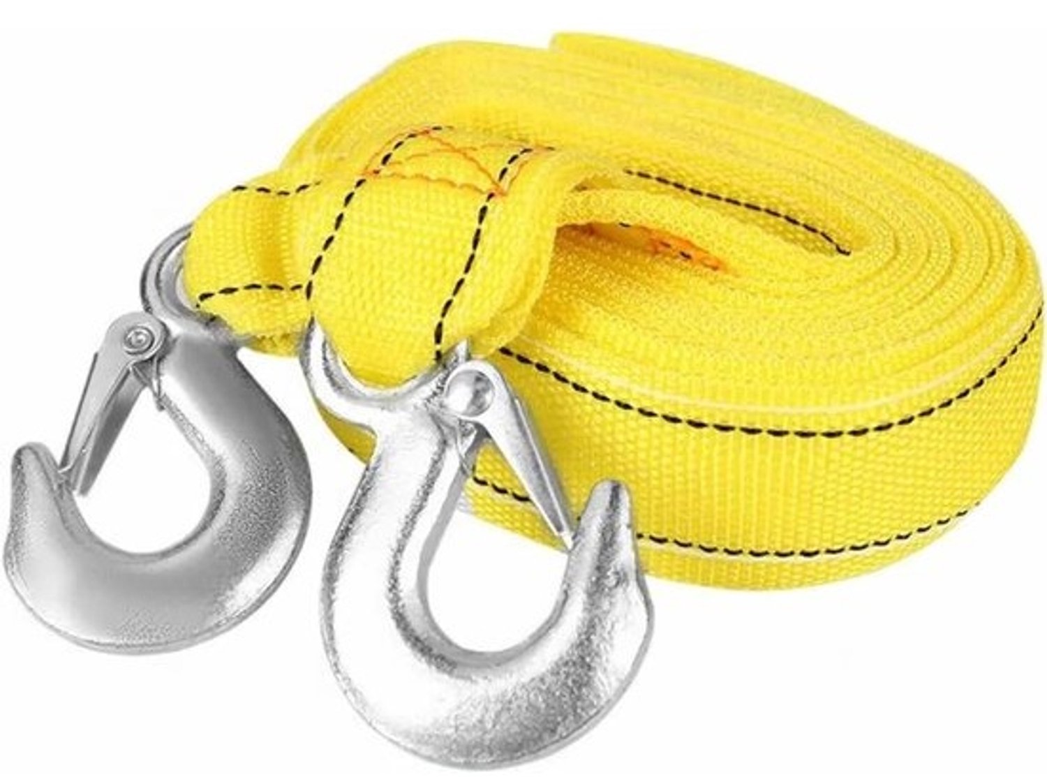 Autosleepkabel - Sleepkabel - Voertuigen slepen - Dubbel laags nylon - 5 ton capaciteit - Geel