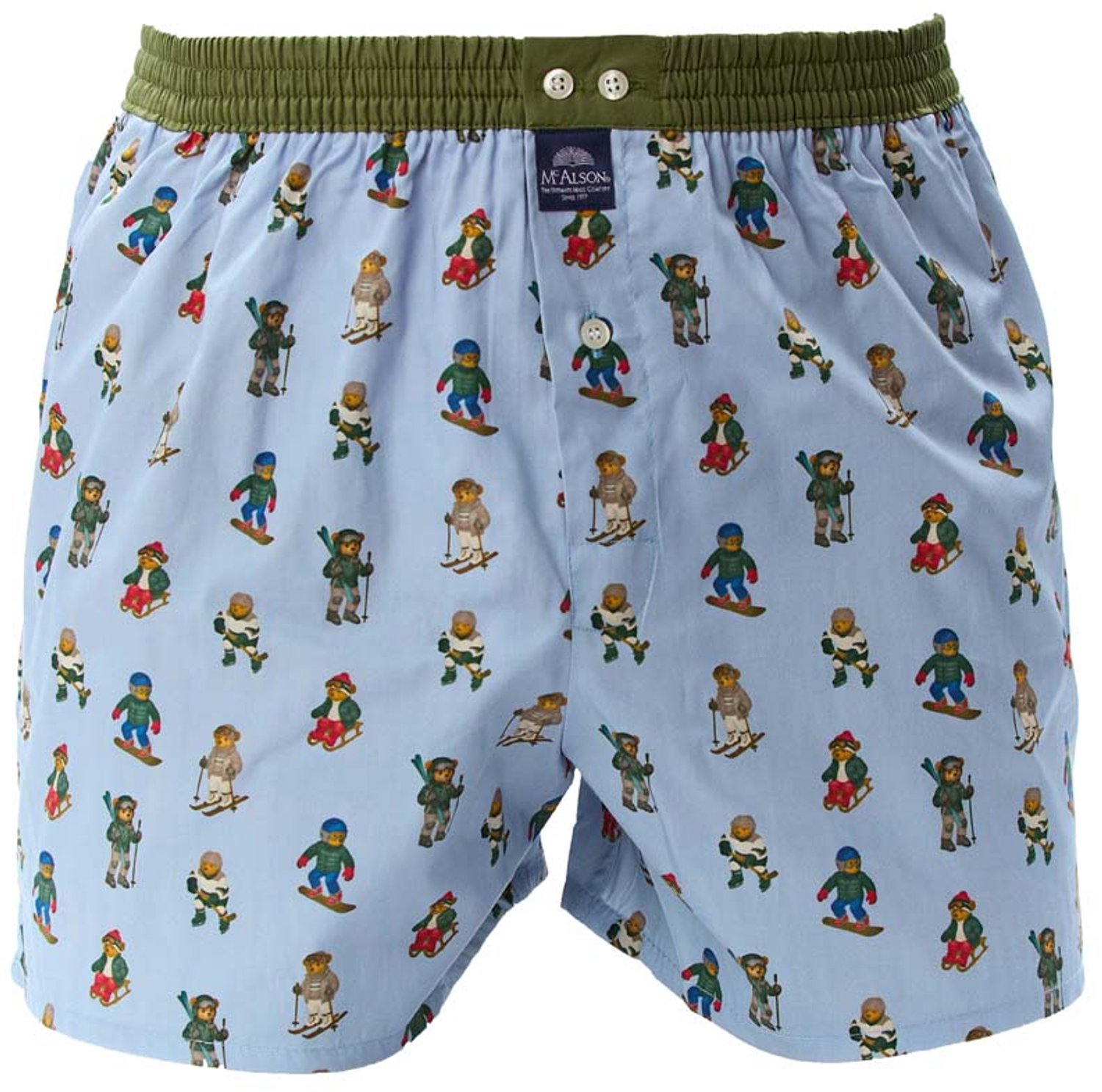 McAlson Heren Boxershort Alpine Bear Blauw Blauw L