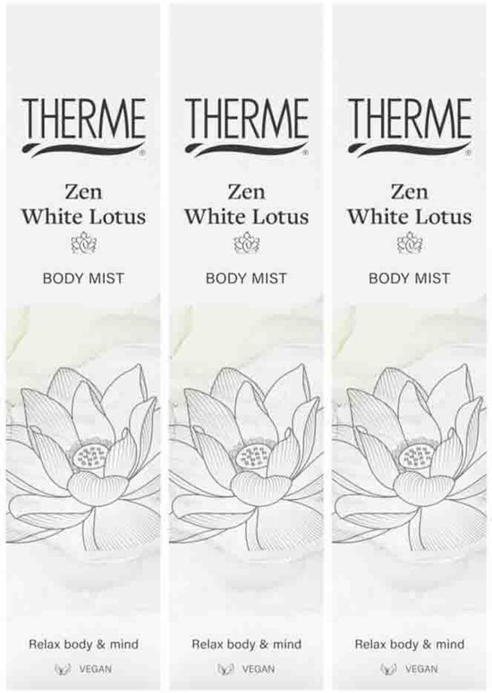 Therme - Zen White Lotus Body Mist - 3 x 60 ml - Voordeelverpakking