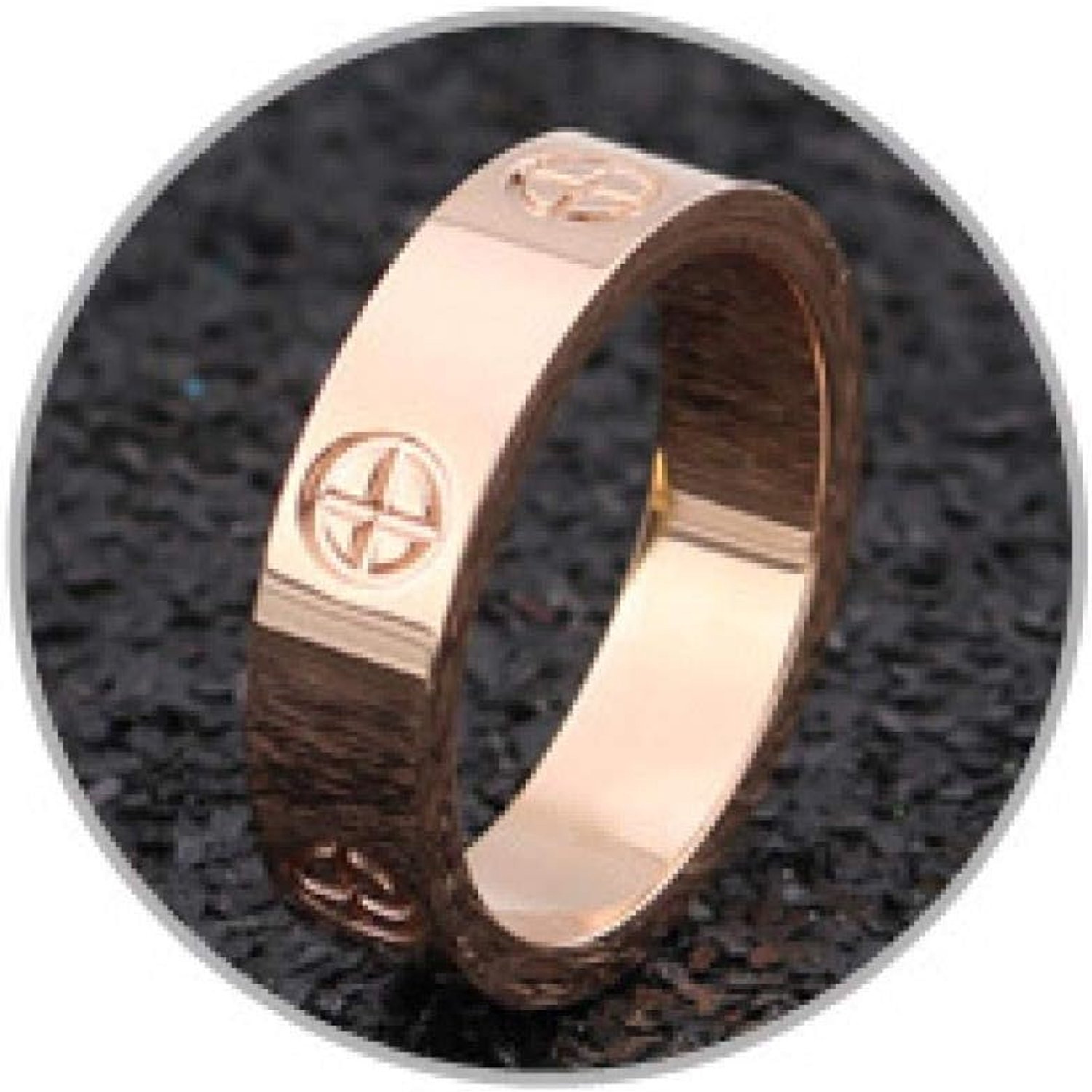 Roodgoud roestvrij staal kristal ring voor vrouwen mannen huwelijksgeschenk verlovingsring, 11, roodgoud geen kristal