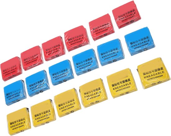 18PCS Vormbare Geknede Gum Veelzijdig Ontwerp Sterke Hechting voor Artiesten en Kantoorgebruik PVC — afbeelding 2