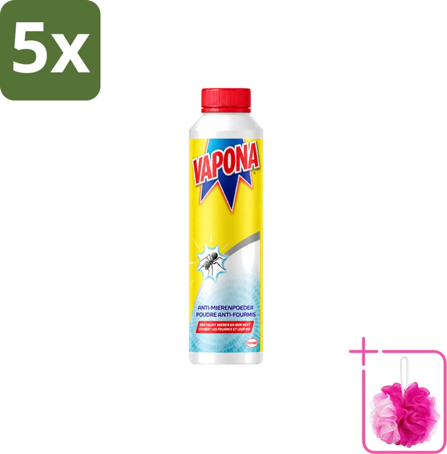 5 x Vapona - Anti Mierenpoeder - Effectief Tegen Hele Kolonie - 150g - Bulkverpakking - Anti mierenpoeder - Douchemop - Mierenbestrijding