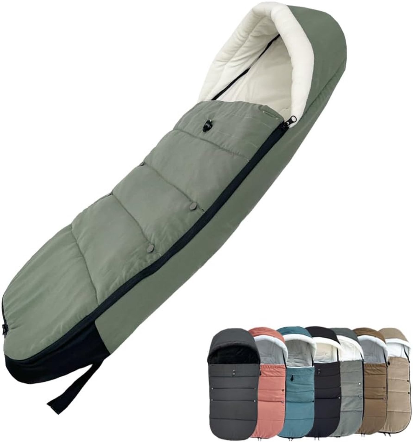 Voetenzak voor kinderwagens voor babyzen YOYO/YOYO2 & Bugaboo, waterdichte stoffen basis, gemakkelijk schoon te maken, warme voetafdekking voor kinderwagens