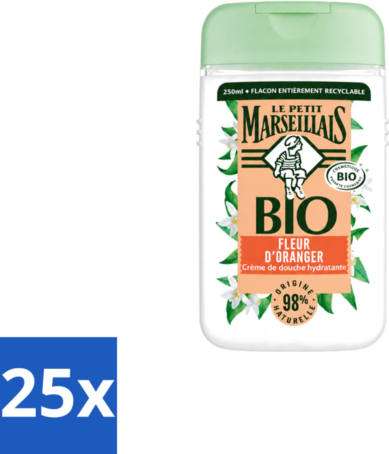 25 x Le Petit Marseillais – Douchegel – Fleur d’Oranger – 250 ml - Voordeelverpakking - 25 stuks