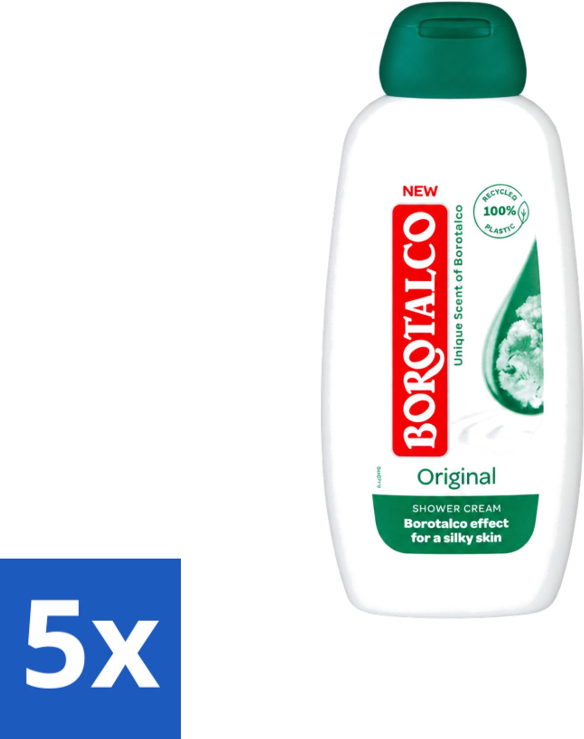 5 x Borotalco – Douchegel – Original – 250 ml - Voordeelverpakking - 5 stuks