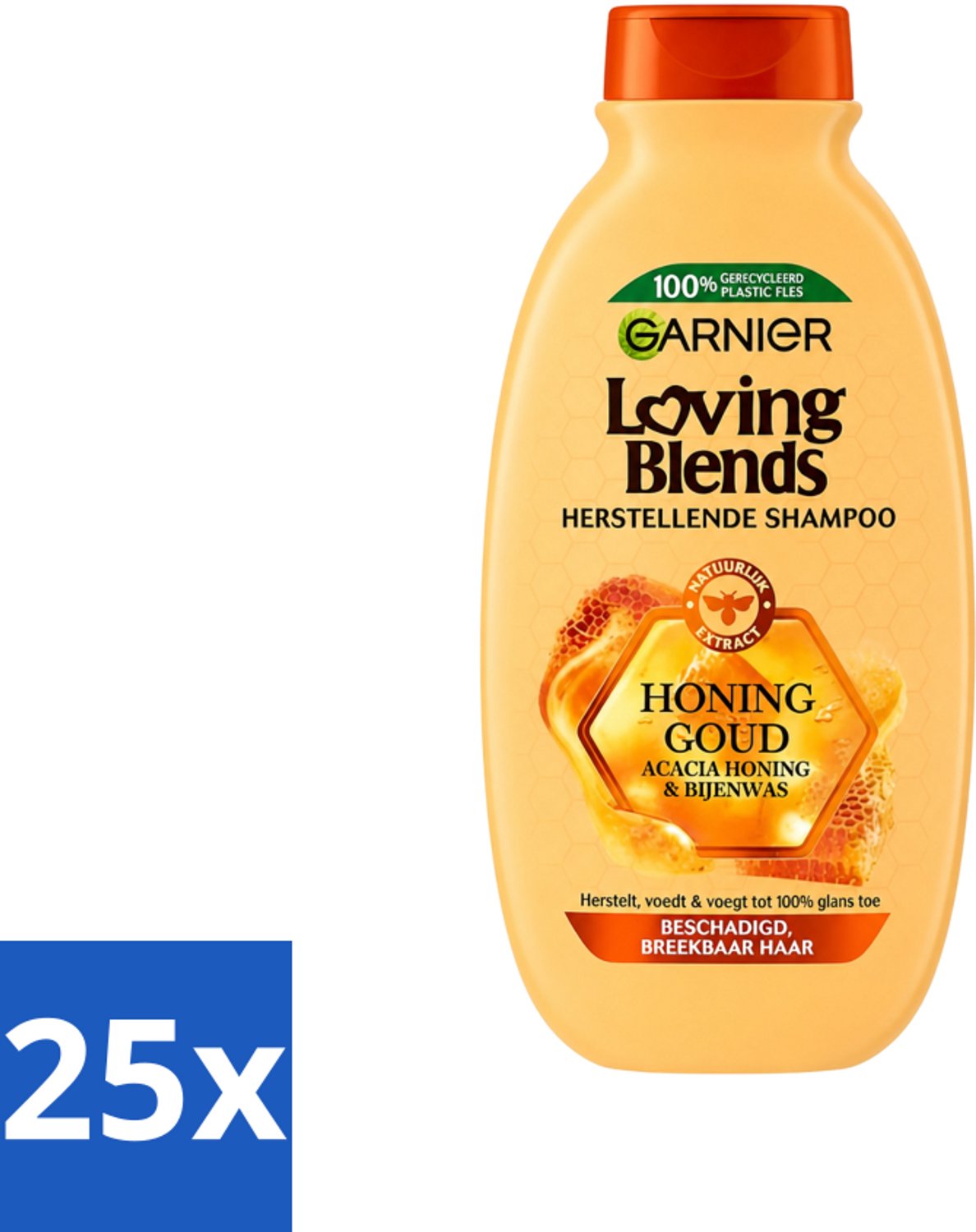 25 x Garnier - Loving Blends - Shampoo - Honing Goud - Beschadigd & Breekbaar Haar - 300 ml - Voordeelverpakking - 25 stuks