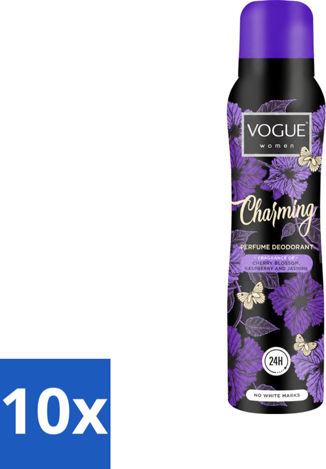 10 x Vogue Women - Charming - Parfum Deodorant - 150 ml - Voordeelverpakking - 10 stuks