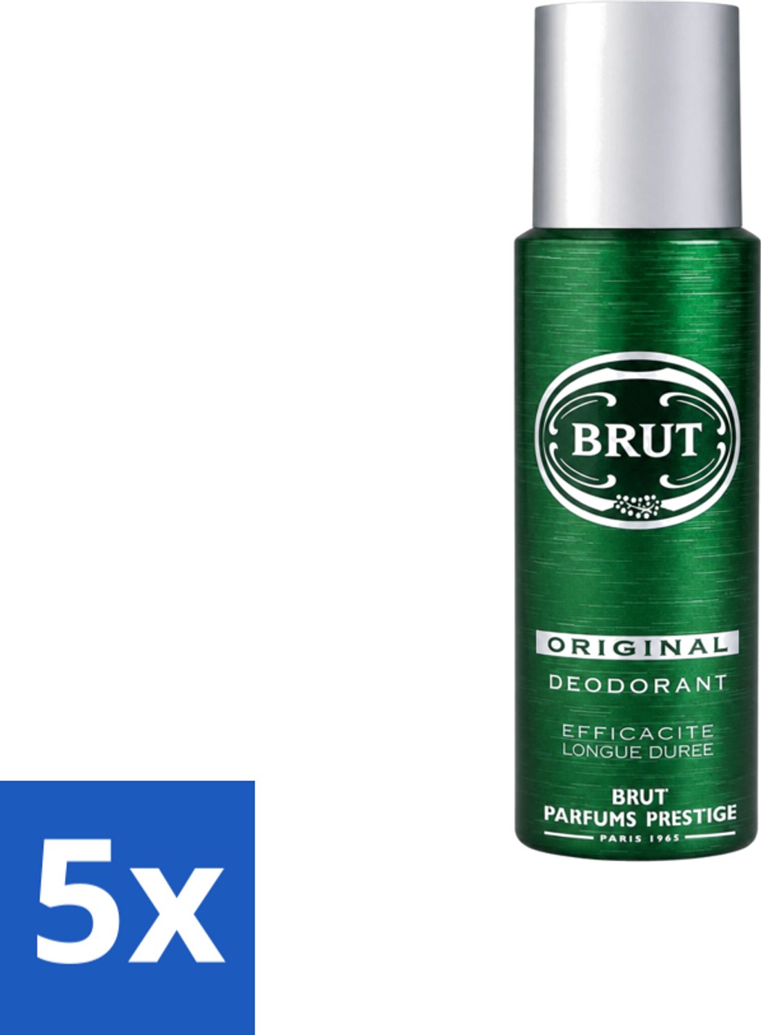 5 x Brut - Deodorant - Spray - Original - Langdurige frisheid - 200ml - Voordeelverpakking - 5 stuks