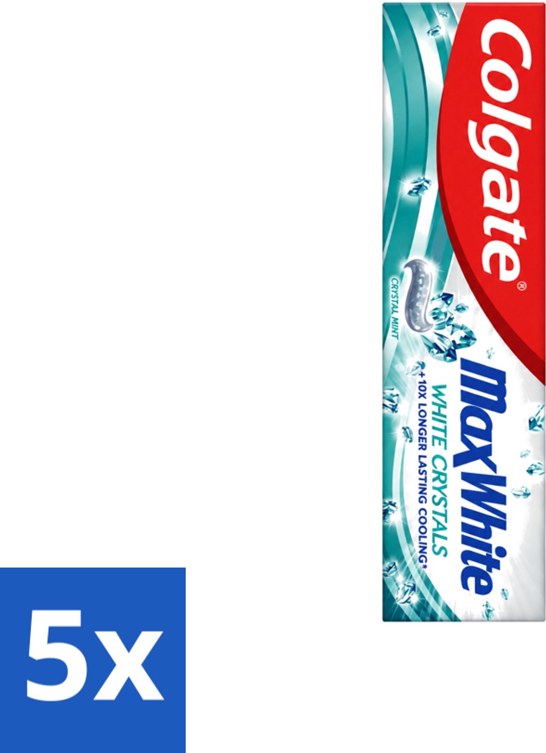 5 x Colgate - Max White - Whitening Crystals - Tandpasta - 100ml - Voordeelverpakking - 5 stuks