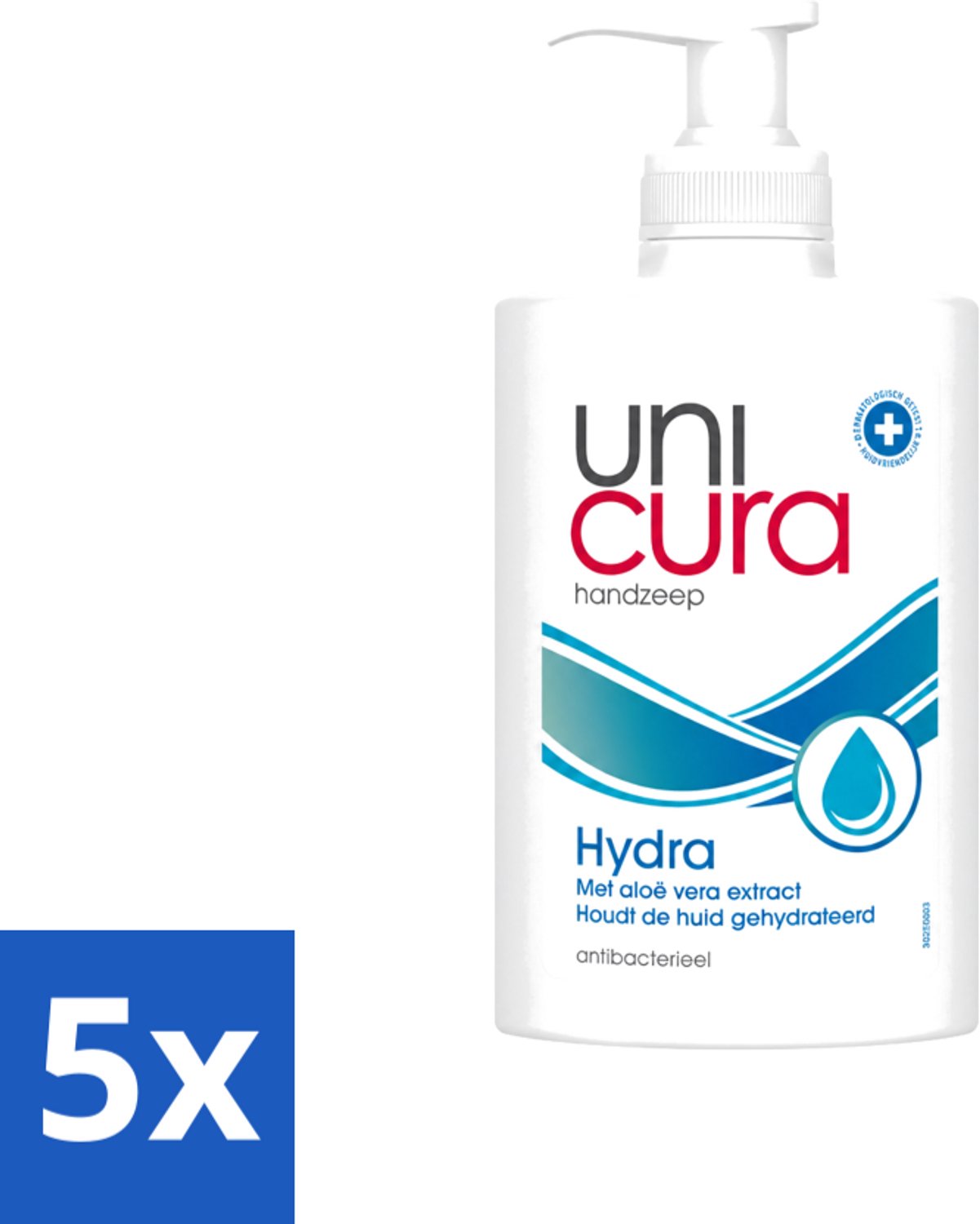 5 x Unicura - Vloeibare Zeep Hydra - Hydraterend - 250 ml - Voordeelverpakking - 5 stuks