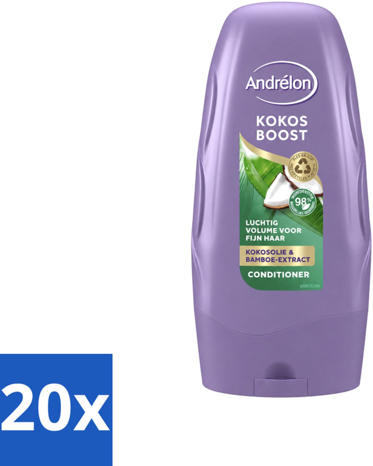 20 x Andrélon - Kokos Boost - Conditioner - Intensieve Voeding - 250 ml - Voordeelverpakking - 20 stuks