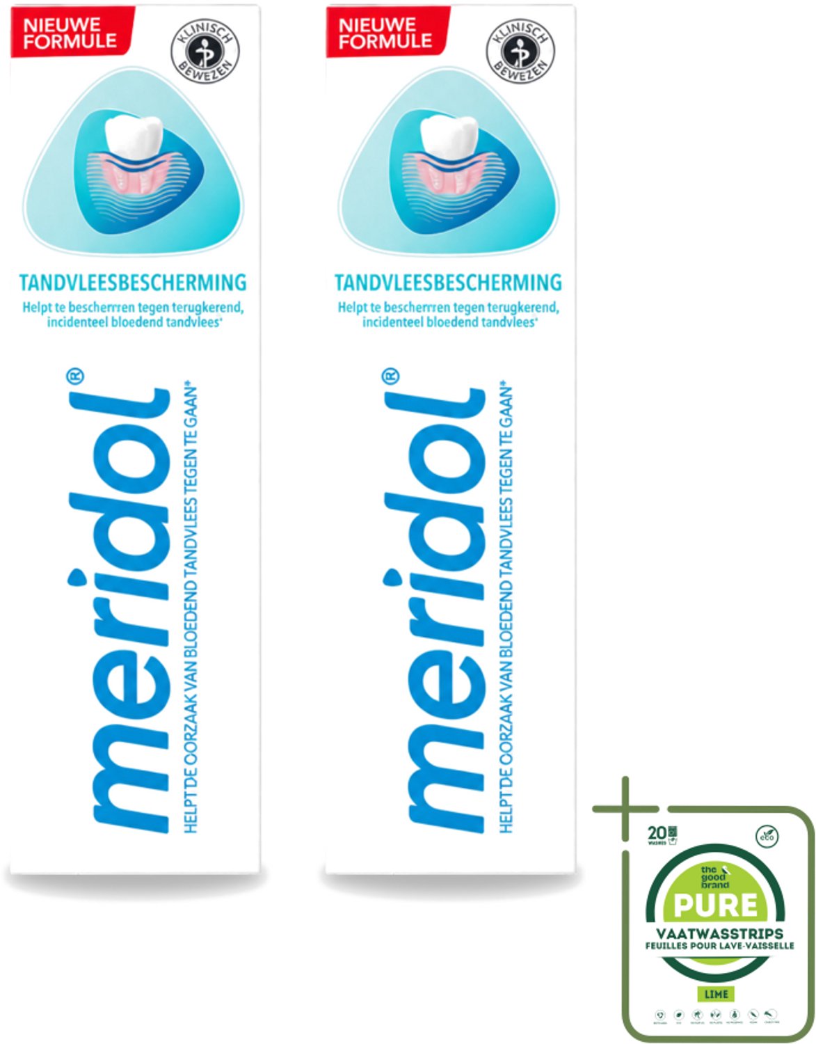 2 x Meridol - Tandpasta - Dagelijkse Tandverzorging - Beschermt tegen Tandvleesproblemen - 75 ml - Grootverpakking - Vaatwasstrips - Tandpasta - Tandvlees - Tandgezondheid - Geïrriteerd Tandvlees - Mondverzorging