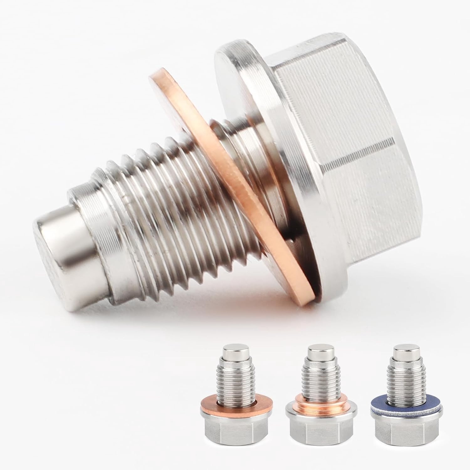 M12 x 1.25 Magnetische Oliedrainplug Set met 6 Koperafdichtingen voor Toyota en Nissan Motorolie Accessoires