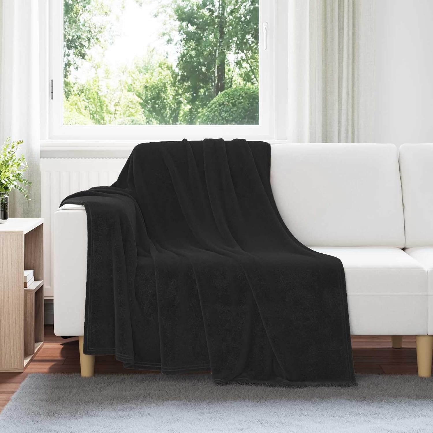 Dekens 6 STK. Zwart 150 x 200 cm Woondeken Set