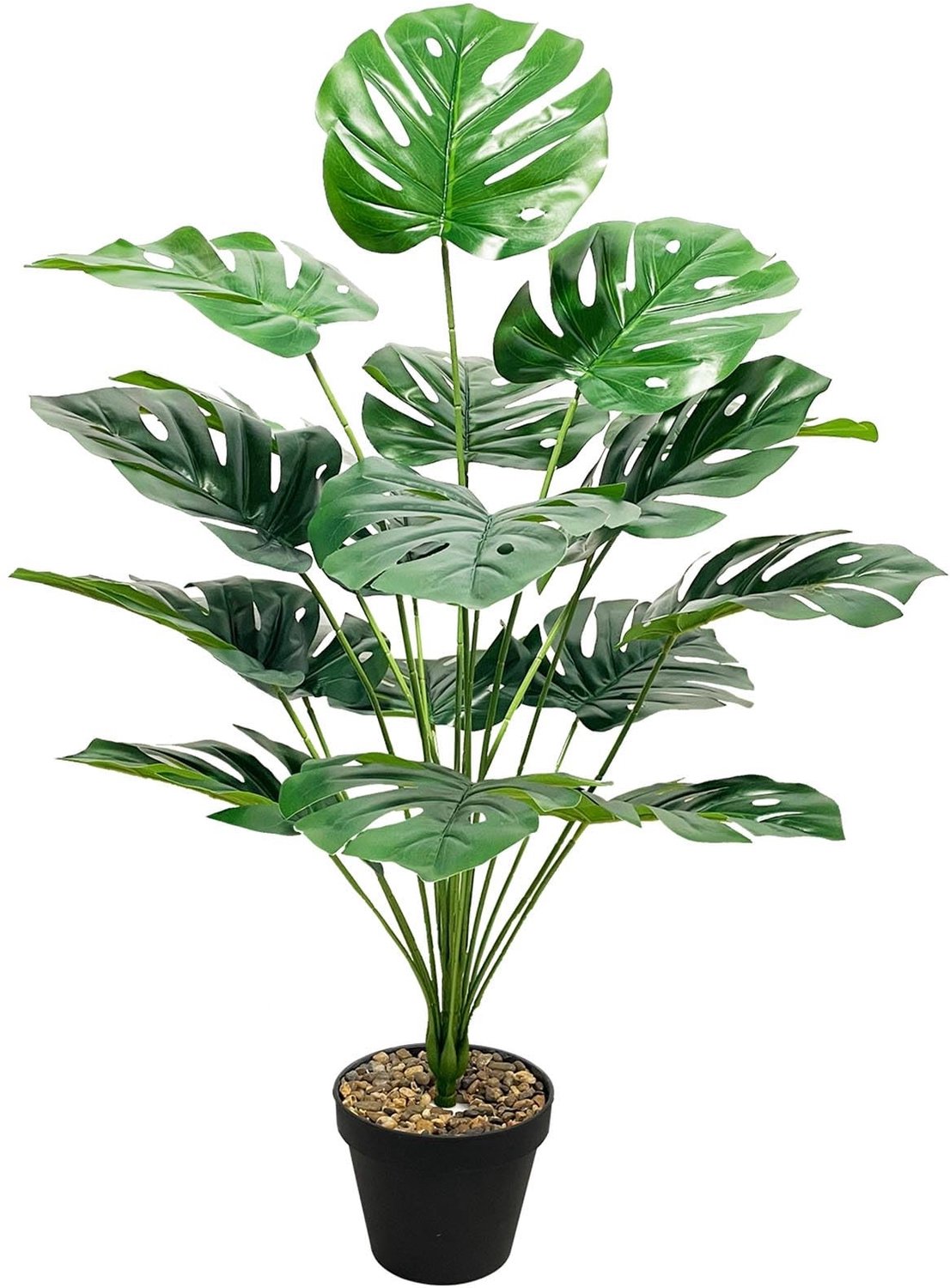 Kunstplant 75 cm - Kunstpalm - Kunstplanten voor binnen - Kunstplanten voor buiten - Decoratie voor woonkamer - UV-bestendig - Kunstboom