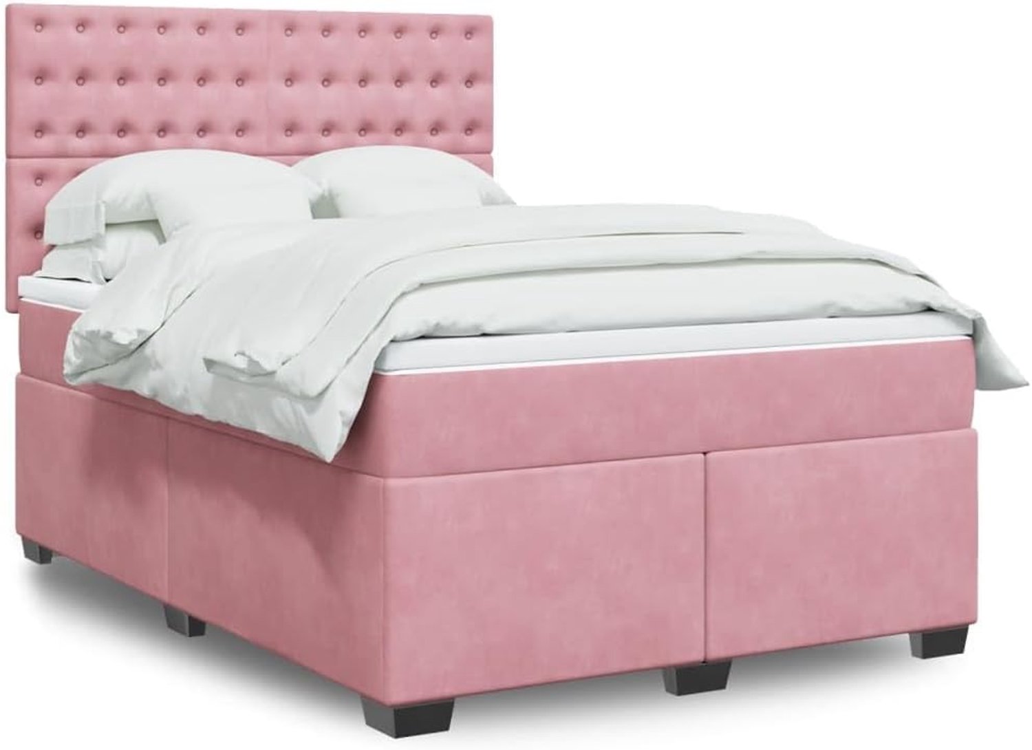 Pocketveringmatras bed met matras Roze 140x190 cm