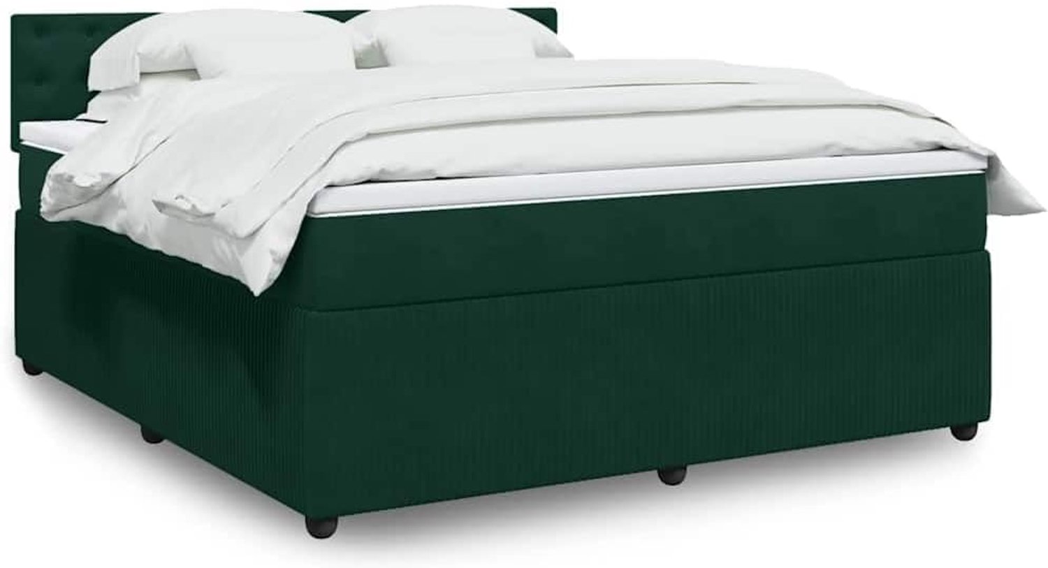 Boxspring Pocketvering Donkergroen 180x200 cm