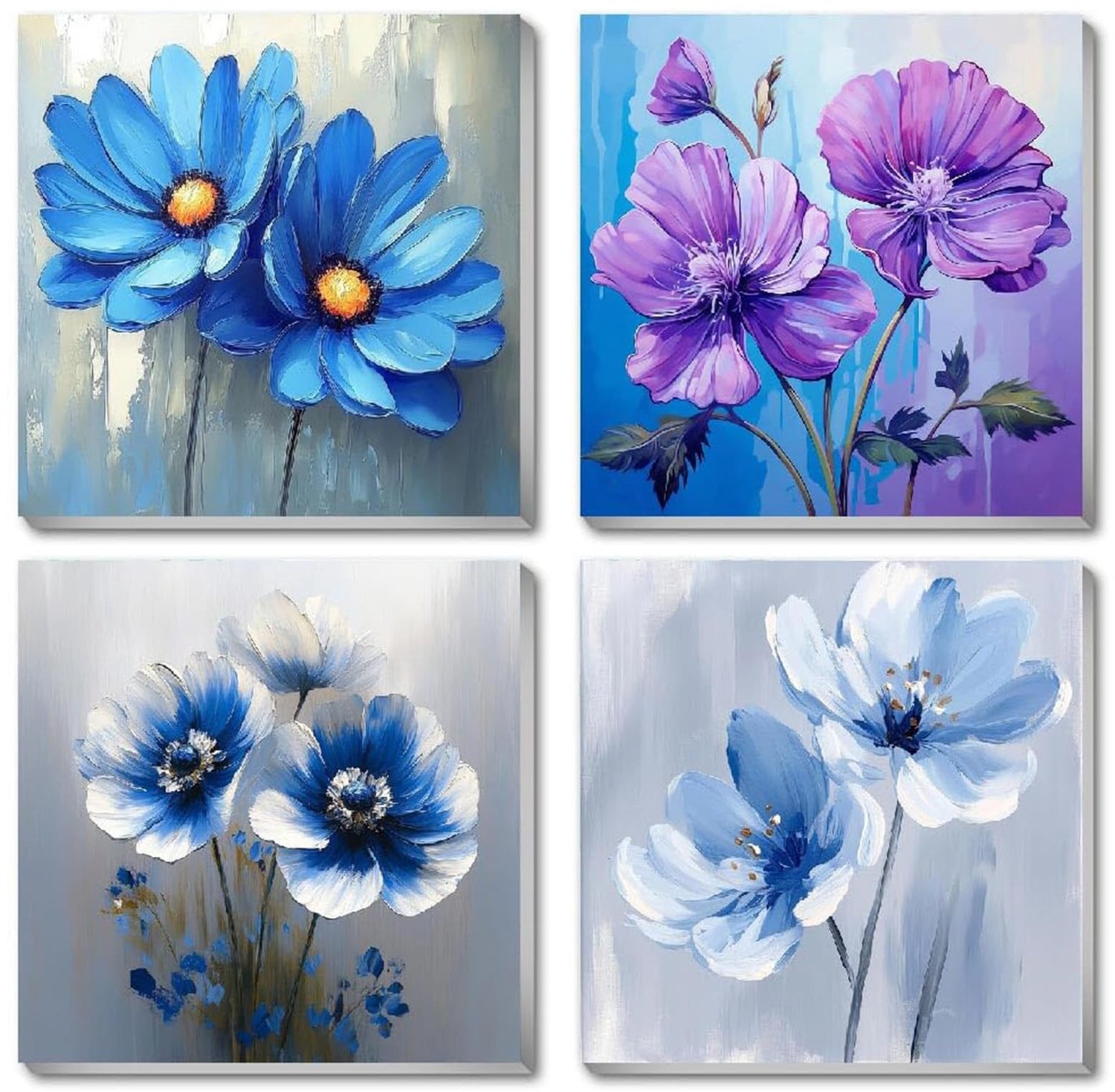 4 Stuks Schilderen op Nummer Set voor Beginners