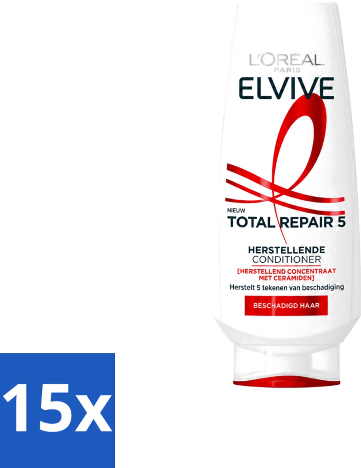15 x L’Oréal Paris Elvive – Conditioner – Total Repair 5 – 200 ml - Voordeelverpakking - 15 stuks