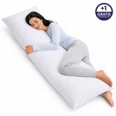 Comfeur Body Pillow Memory Foam - Ergonomische Zijslaapkussen & Zwangerchapskussen - Verstelbare Vulling Traagschuim - Wasbare Hoes - 160x50 cm - Inclusief 2 Wasbare Hoezen
