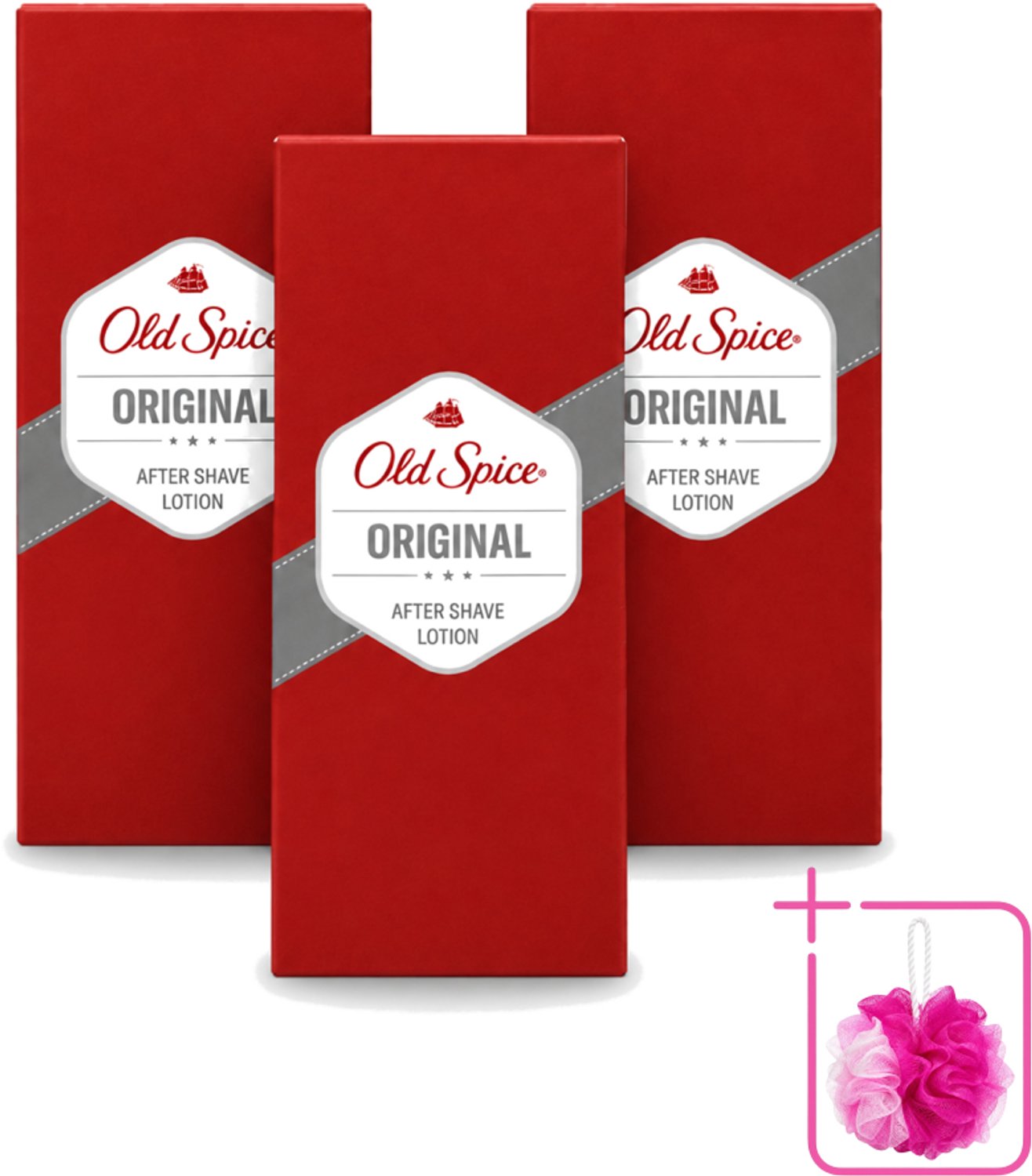3 x Old Spice - Original - Aftershave Lotion - Verfrissend - 100 ml - Bulkverpakking - Aftershave lotion - Douchemop - Aftershave