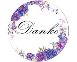 100 Dank Je Wel Stickers Boho Rond 4cm voor Feestelijke Gelegenheden