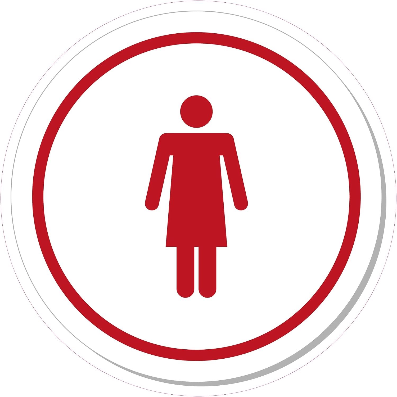 | 15 cm ø Invalide Toilet ronde sticker | Pictogram | Vinyl | Zwart