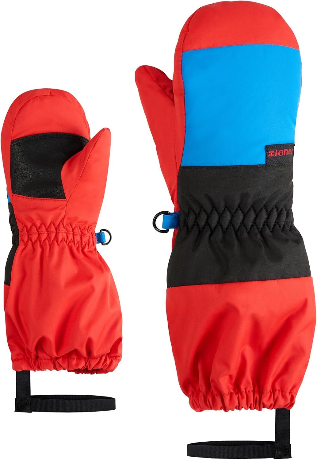 Ziener LIWI-Z Kinder Skihandschoenen Waterdicht Extra Lange Manchet Rood