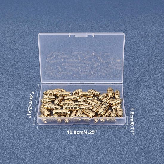 52-delige Messing Visloodjes Set - Diverse Maten — afbeelding 3