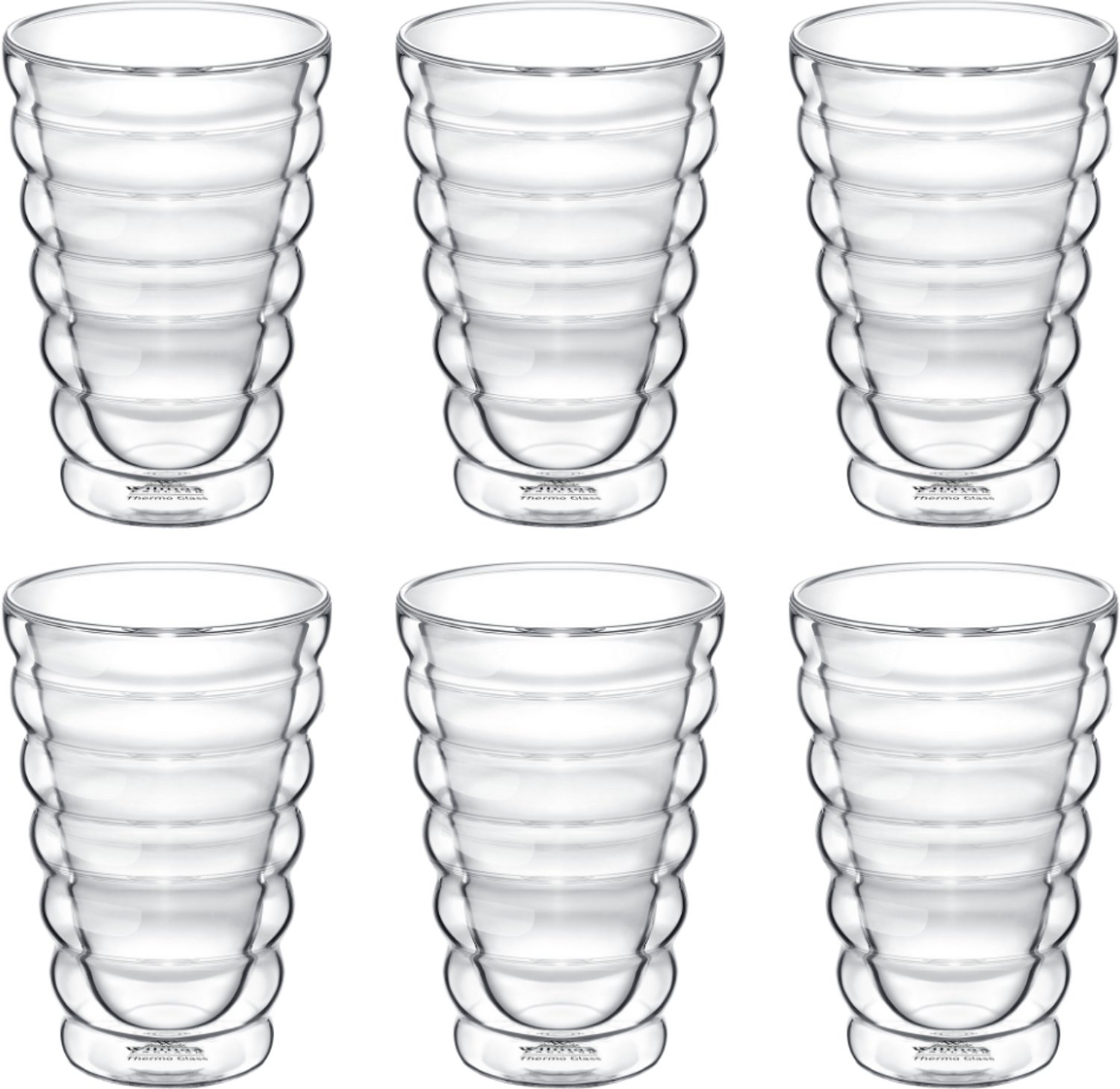 Wilmax Dubbelwandig Thermoglas 6-delige set WL-888418/A6