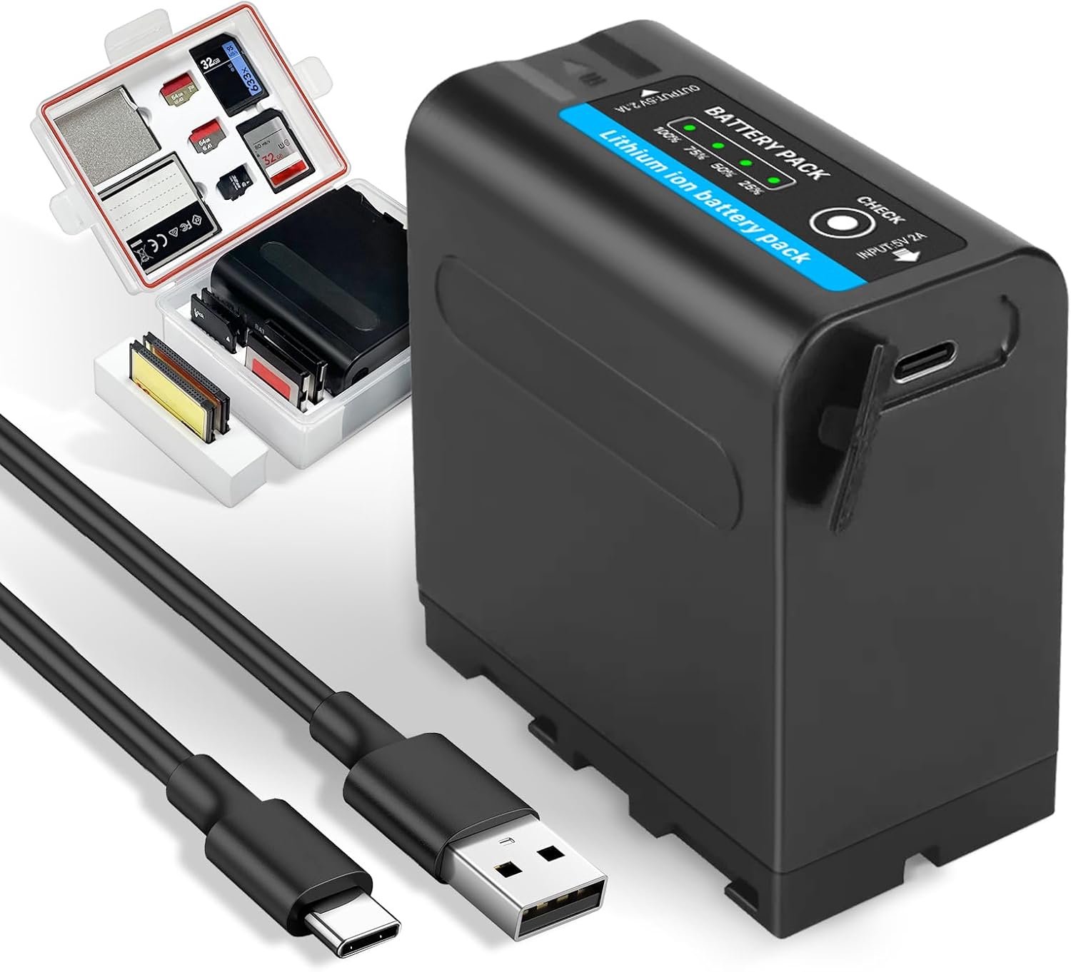 10800mAh vervangende batterij voor Sony NP-F970 NP-F980 NP-F960 NP-F950 NP-F930 NP-F550 NP-F570 NP-F750 batterijen voor Sony Handycams, Field Monitor, Videolamp