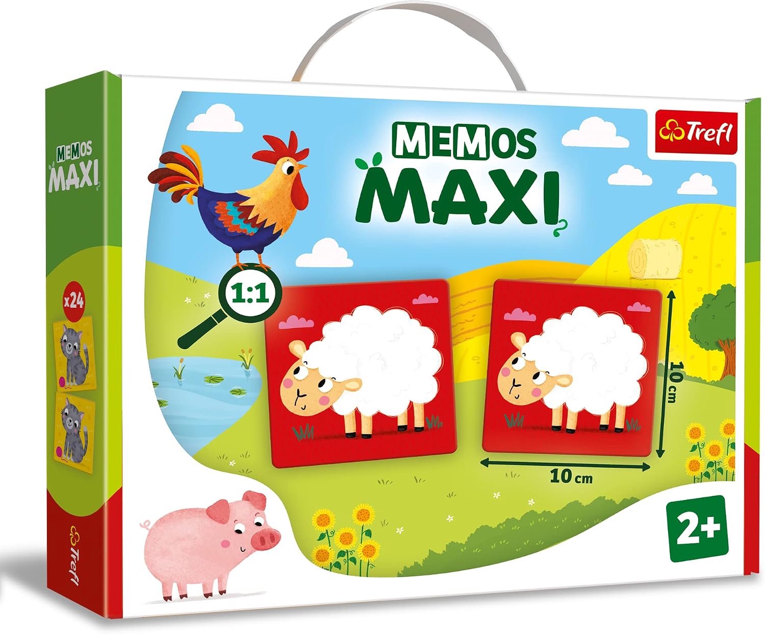 Trefl Memos Maxi Boerderijdieren - Geheugenspel met Grote Kaarten - Vanaf 2 jaar