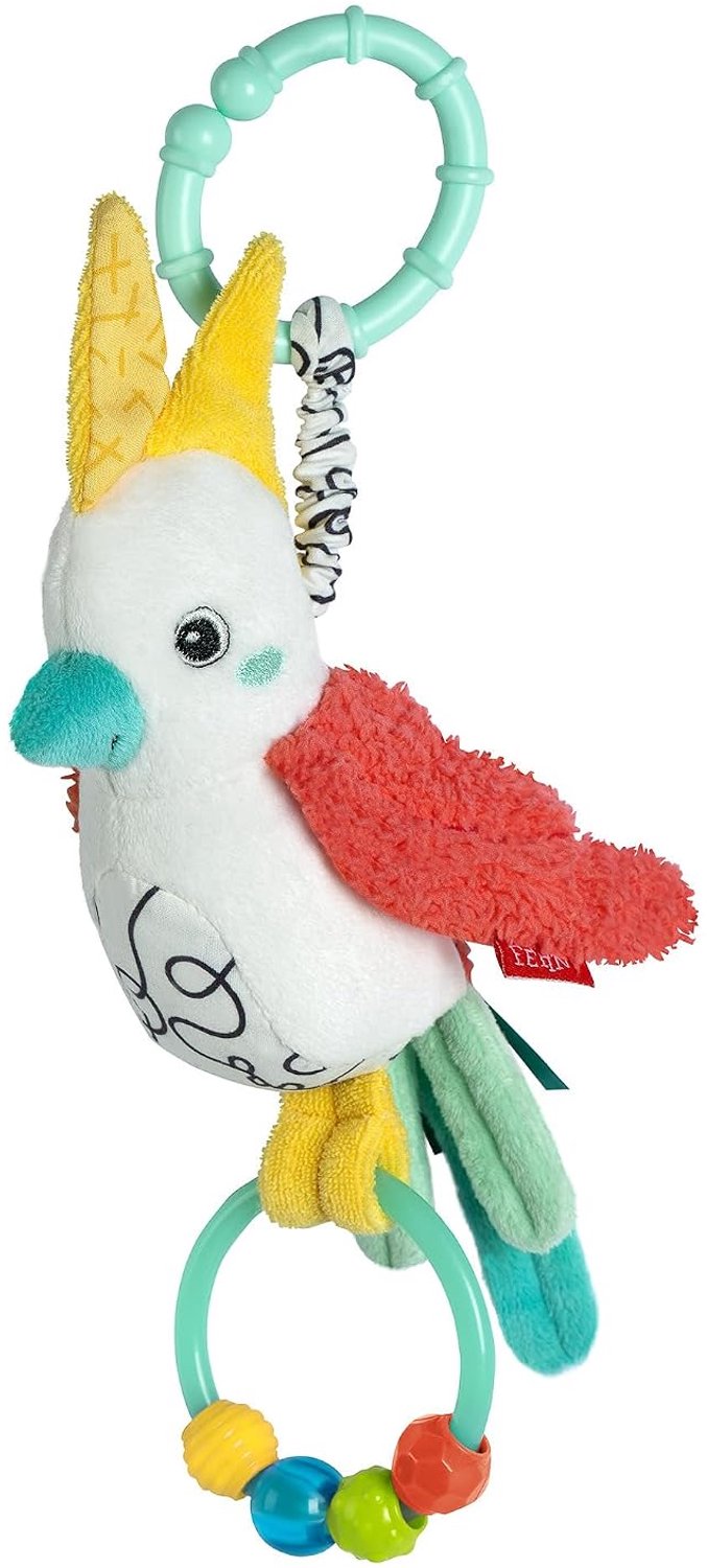 Fehn Zwitscher Vogel - Baby Speelgoed voor Kinderwagen & Bedje