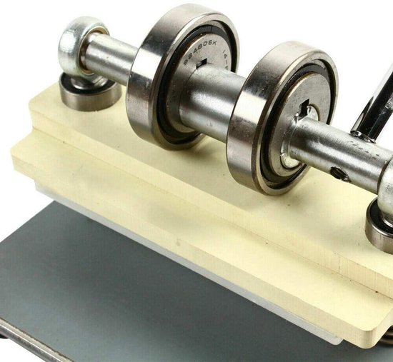 Stansmachine gereedschap vormmachine PVC handmatige embossing lederen embossing roestvrij staal lederen stanspers reliëf gesneden PVC/leder/papier pers persmachine 215x100mm — afbeelding 2