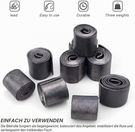 9x Zachte Lood Strips voor Vissen - Merkloos — afbeelding 5